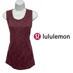 Lululemon Maroon Open Back Sleeveless Racerback Tank Top - Size 6